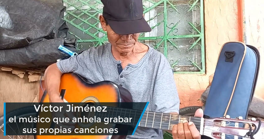 Personaje popular de Estelí se gana la vida interpretando canciones del recuerdo