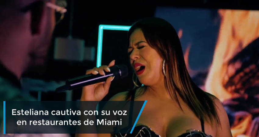 La esteliana que cautiva con su voz en restaurantes de Miami