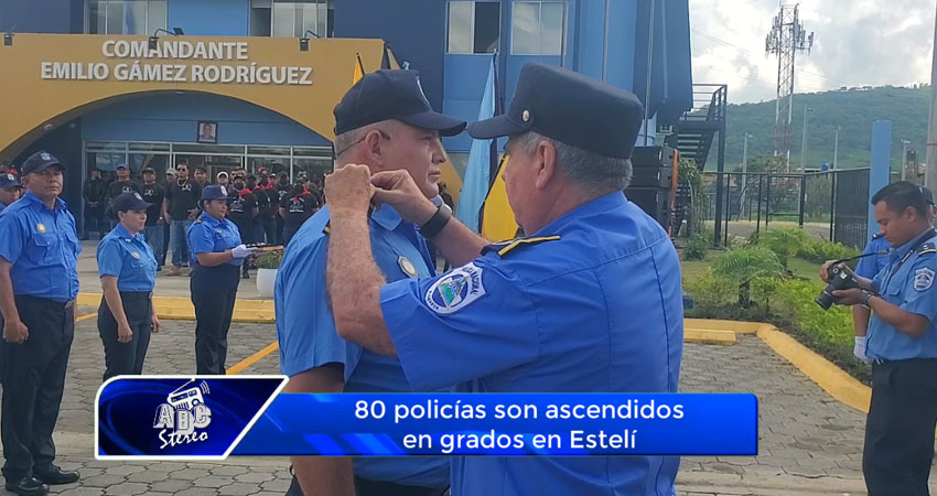 80 policías son ascendidos en grados en Estelí