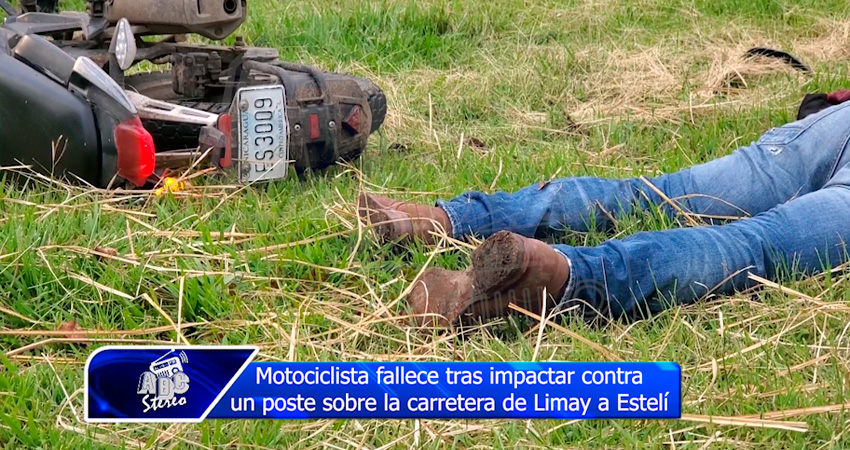 Motociclista fallece tras impactar contra un poste sobre la carretera de Limay a Estelí