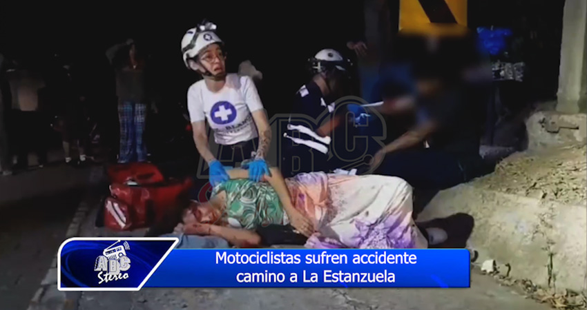 Motociclistas sufren accidente camino a La Estanzuela