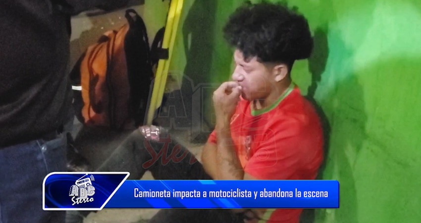 Camioneta impacta a motociclista y abandona la escena en Estelí