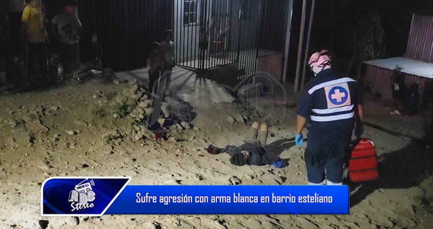 Sufre agresión con arma blanca en barrio esteliano