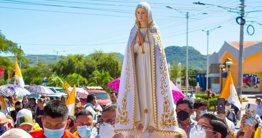 La Imagen Peregrina será entregada después a la Diócesis de León. Foto: Misión Fátima Nicaragua