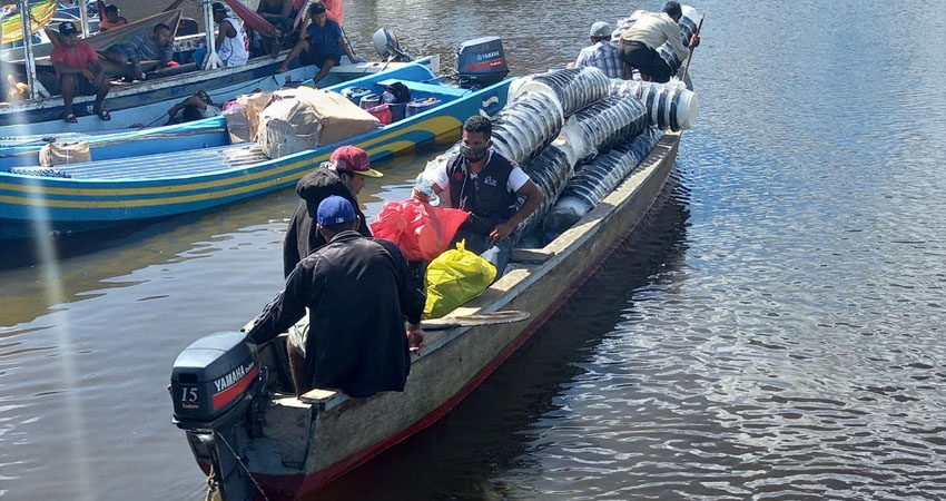 A las comunidades de debe llegar en panga. Foto: Cortesía