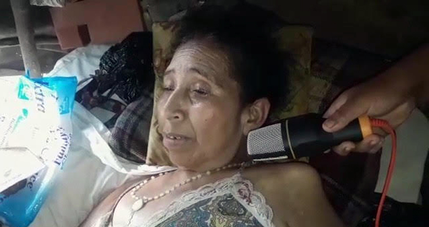 Doña Mirna clama por ayuda. Foto: Cortesía