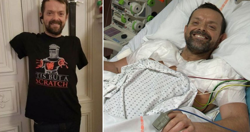 Felix Gretarsson perdió los dos brazos en un accidente laboral en 1998. Foto: Cortesía