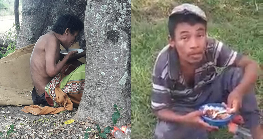 Viviendo bajo un árbol de ceiba en una comunidad del municipio de Somoto, Madriz, permaneció durante cuatro meses un hombre que era desconocido en esa zona. Los lugareños se solidarizaron con él hasta que fue encontrado por su madre.
