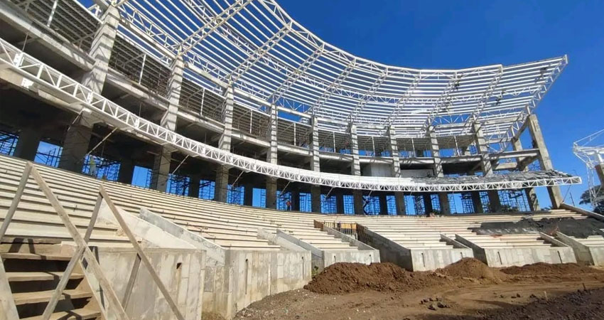 Obra gris del nuevo estadio de León. Foto: Cortesía/Radio ABC Stereo