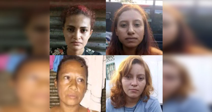 La Policía Nacional presentó a las mujeres detenidas. Foto: Cortesía/Radio ABC Stereo