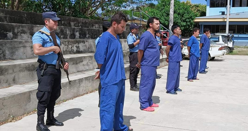 Detenidos en Nueva Segovia. Foto: Cortesía/Policía Nacional