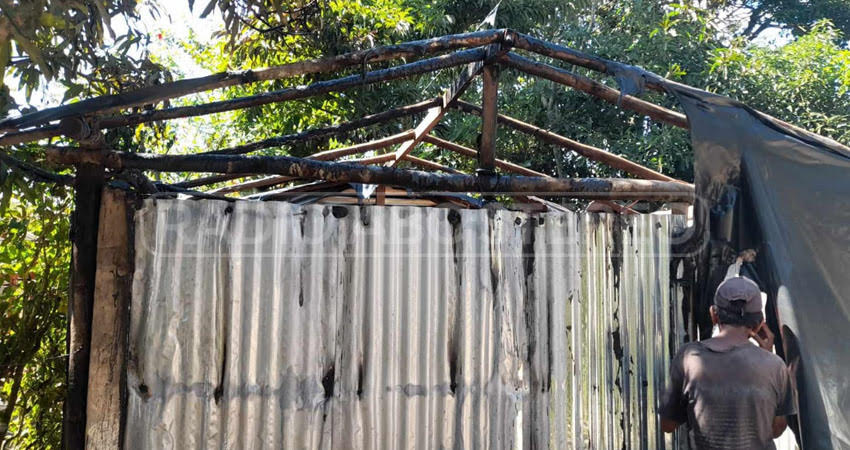 Una mujer y un niño sufrieron quemaduras en un incendio. Foto: Cortesía/Radio ABC Stereo