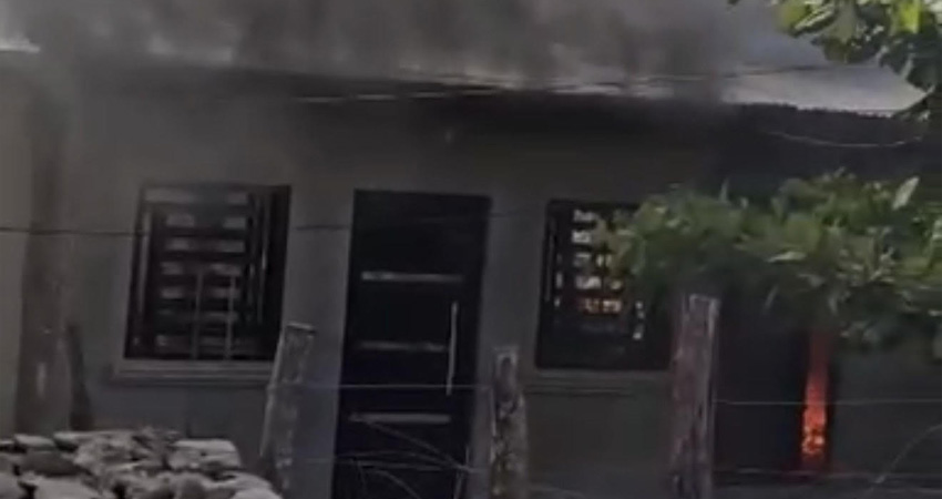 Incendio en barrio Villa Trinidad. Foto: Cortesía/Elson Roque Campos