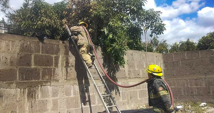 El principio de incendio ocurrió en el barrio Alexis Argüello. Foto: Juan Fco. Dávila/Radio ABC Stereo