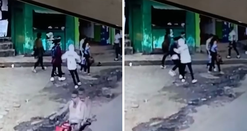 La mortal agresión quedó captada en cámaras de seguridad. Foto: Redes sociales