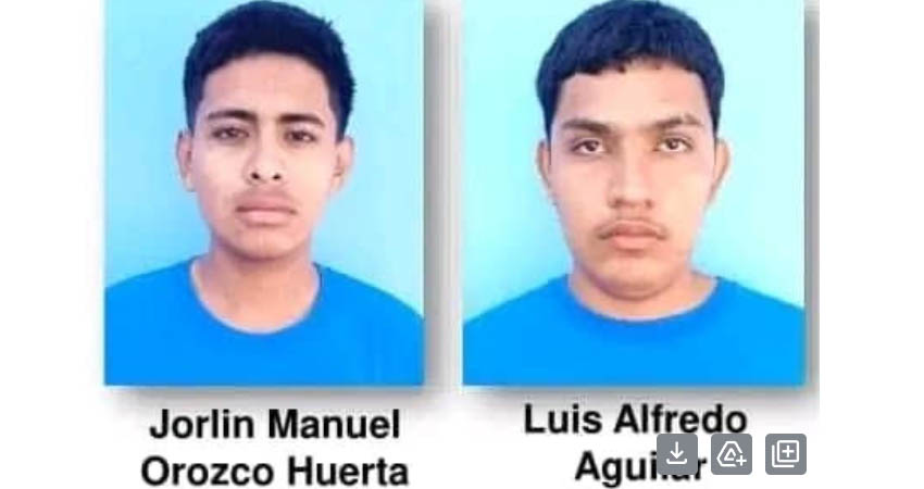 Yorlin Orozco y Luis Aguilar, señalados de asesinato. Foto: Cortesía/Policía Nacional