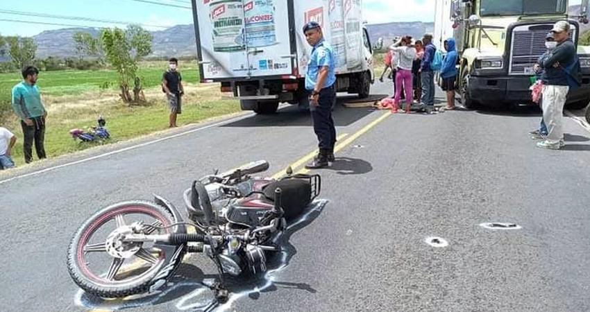 El motociclista viajaba de Sébaco a San Isidro. Foto: Cortesía