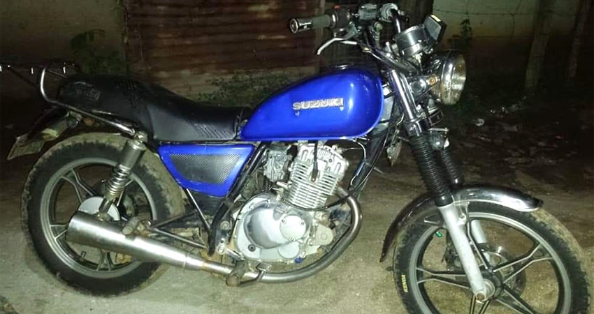Motocicleta robada. Foto: Cortesía