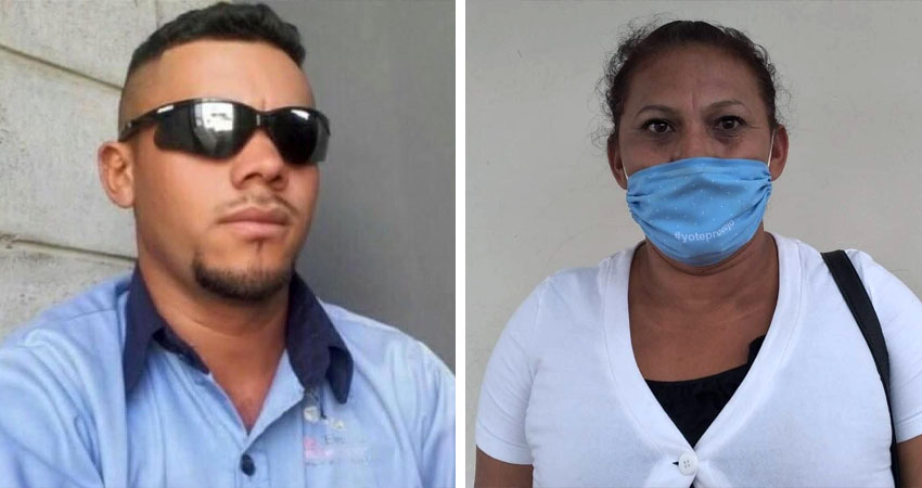 A la izquierda: Julio César Cruz, que en paz descanse. A la derecha: Ana Patricia Garmendia, pide justicia.