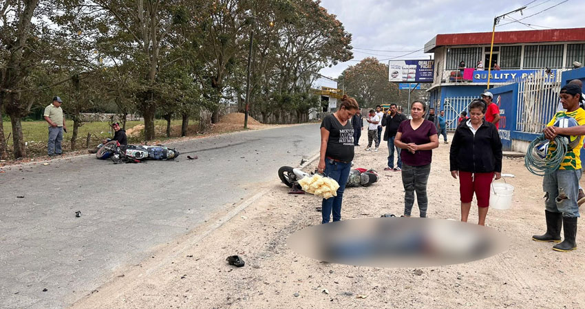 Colisión entre motociclistas. Foto: Cortesía/Radio ABC Stereo