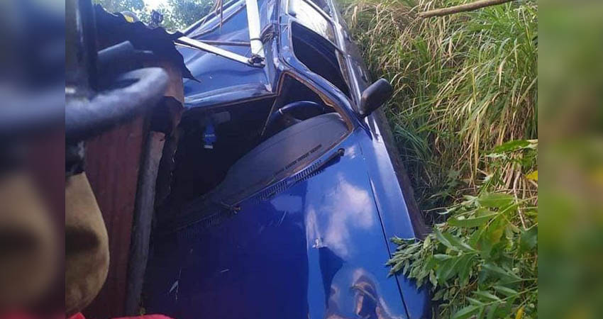 Accidente de tránsito en barrio Pancasán, Matagalpa. Foto: Cortesía/Radio ABC Stereo