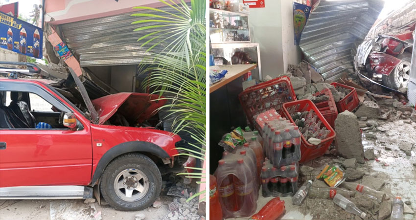 El muro frontal de una de las viviendas quedó destruido. Foto: Cortesía/Radio ABC Stereo