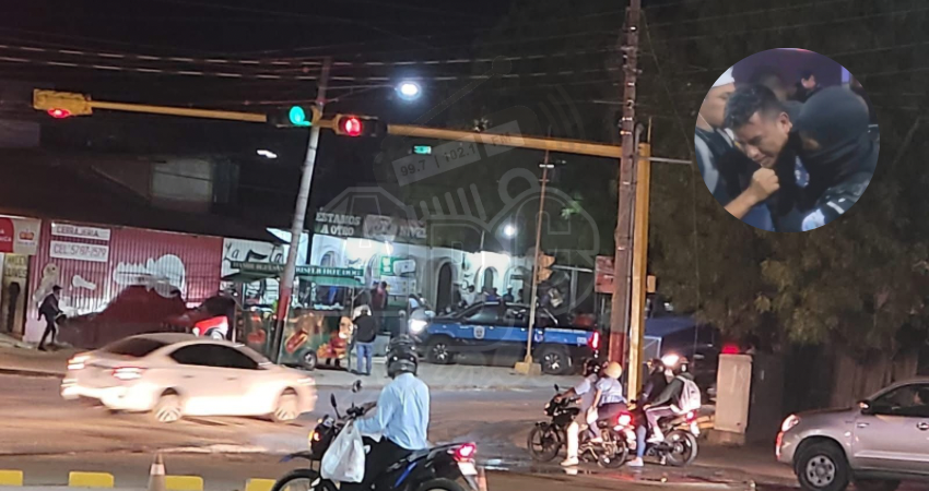 El atacante fue detenido en el lugar. Foto: Cortesía/Radio ABC Stereo