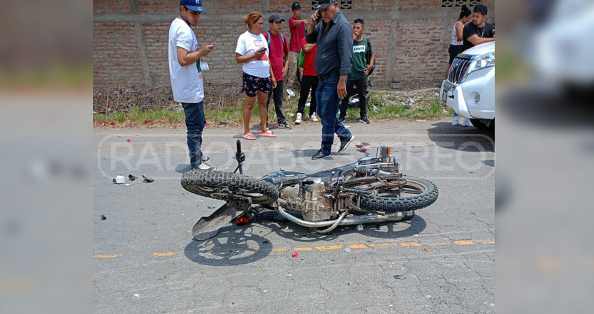 Colisión entre motociclistas. Foto: Cortesía/Radio ABC Stereo