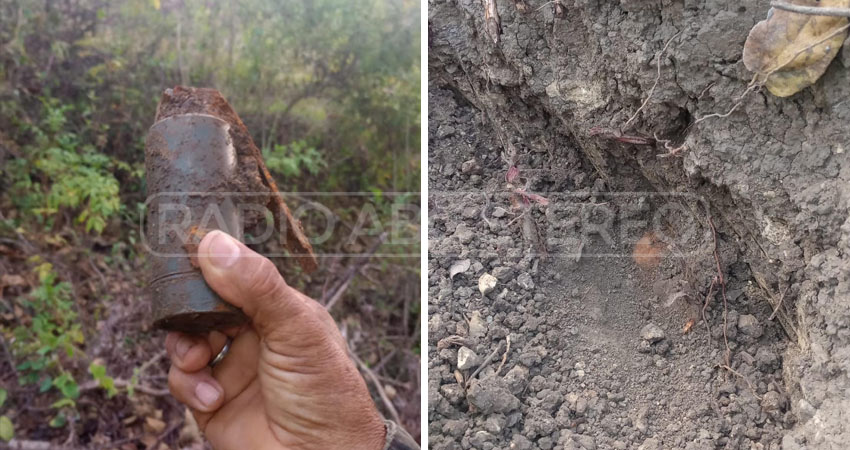 Encuentran granada de mano en una comunidad de Somoto. Foto: Cortesía/Radio ABC Stereo
