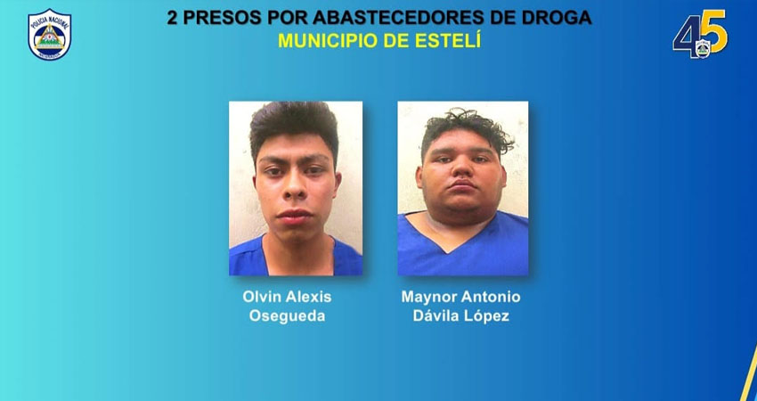 Acusados de abastecimiento de droga en Estelí. Foto: Cortesía/Radio ABC Stereo