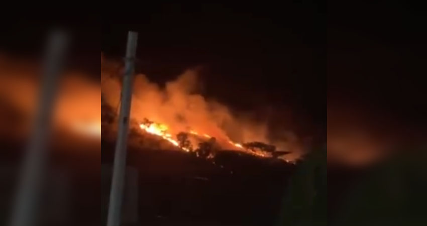 Incendio forestal Wiwilí, Jinotega. Foto: Cortesía/Radio ABC Stereo