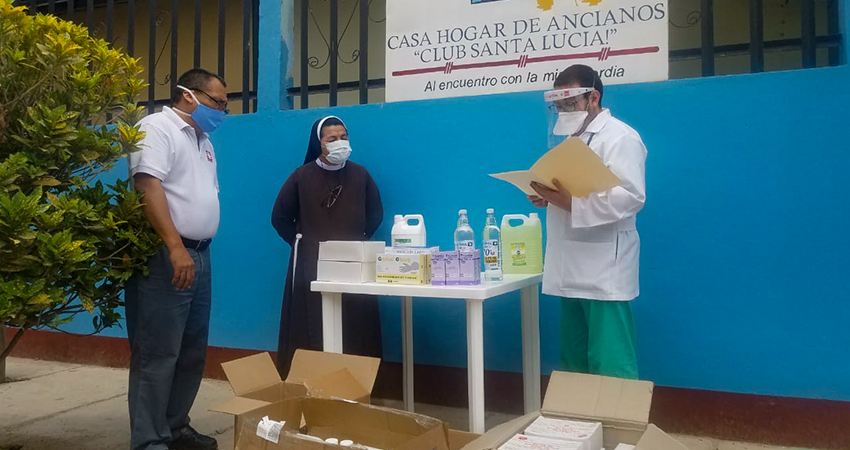 Asilo de Ancianos Santa Lucía de Estelí fue uno de los centros beneficiados con kits de limpieza. Foto: Roberto Mora/Radio ABC Stereo