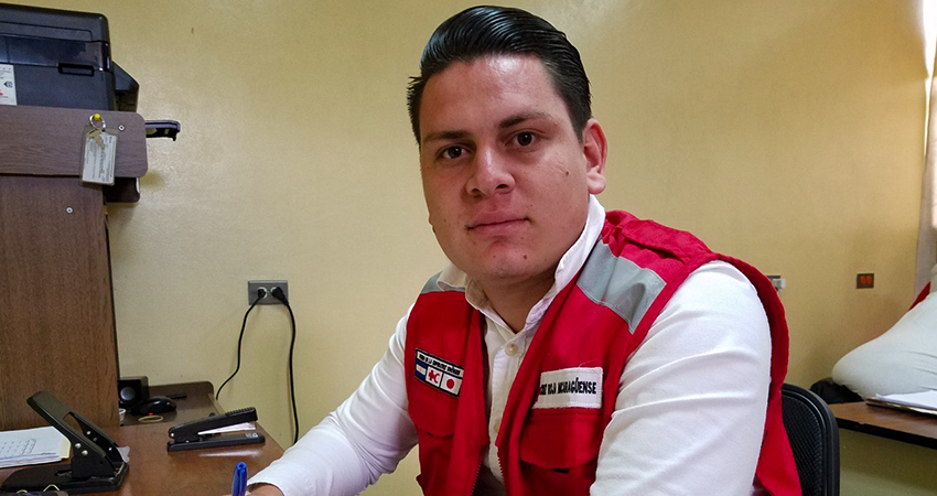 Flavio César Meza, oficial de información de la Cruz Roja filial Estelí. Foto: Roberto Mora/Radio ABC Stereo