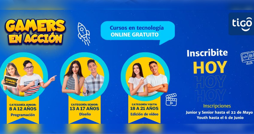 Tigo abre las inscripciones para la 3ra edición de GamersEnAcción. Foto: Tigo Nicaragua