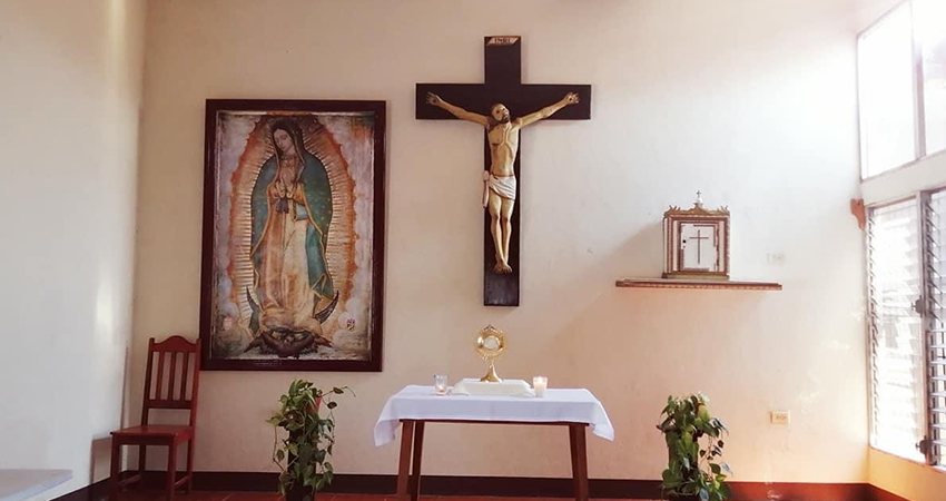 La novena al patrono San Juan Bautista se hizo sin presencia de fieles. Foto: Cortesía