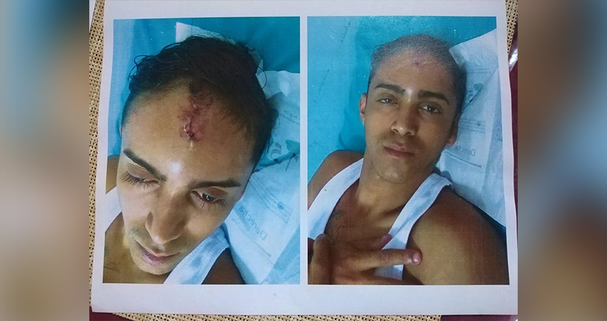 Kevin Oniel Meléndez estuvo hospitalizado el día que ocurrió el robo por el que un agente policial lo estaba señalando. Foto: Cortesía/Radio ABC Stereo