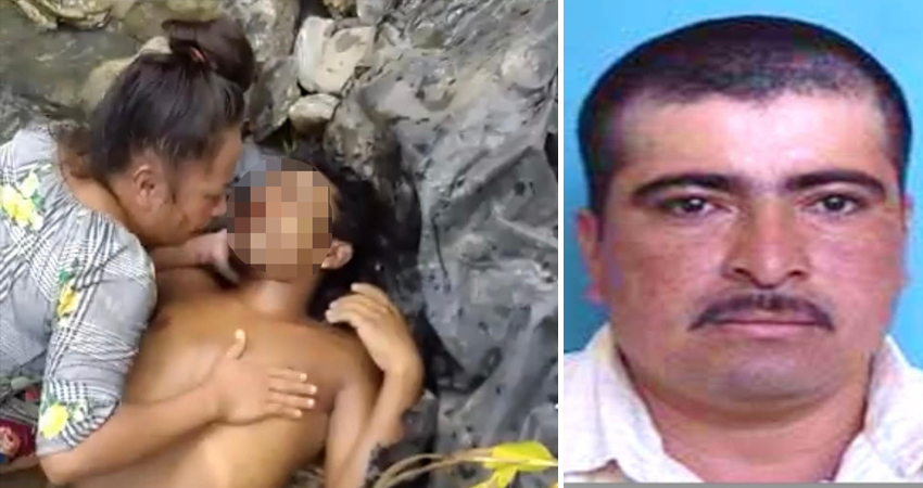 A la izquierda: una familiar llora desconsolada a la par de una de las víctimas. A la derecha: Efraín Rayo, buscado por el crimen. Foto: Captura de pantalla/Radio ABC Stereo