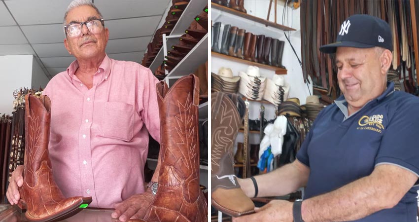 Samuel López y Boanerges Arauz son reconocidos en Estelí por confeccionar y comercializar calzado y otros artículos. Foto: Famnuel Úbeda/Radio ABC Stereo