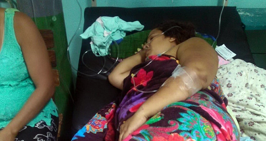 Norma Elena Villalobos está ingresada en el hospital de Estelí. Foto: Cortesía