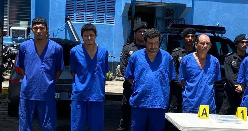 Acusados de robo en el departamento de Chinandega. Foto: Cortesía/Radio ABC Stereo