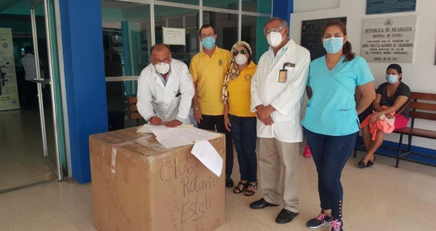 La donación se entregó ayer el Hospital San Juan de Dios. Foto: Club Rotario Estelí