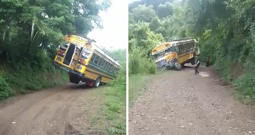 El bus afectado es el que cubre la ruta de El Caracol a Yalí. Foto: Cortesía/Radio ABC Stereo