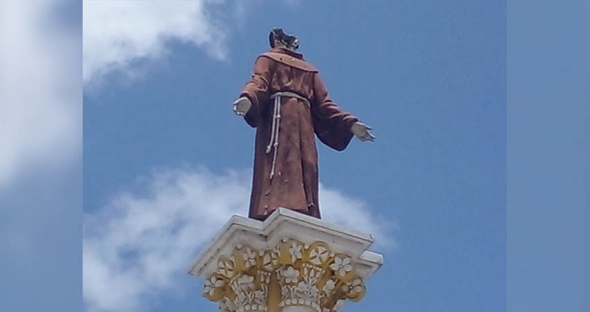Solicitan reparación del monumento San Francisco de Asís en Ocotal. Foto: Cortesía