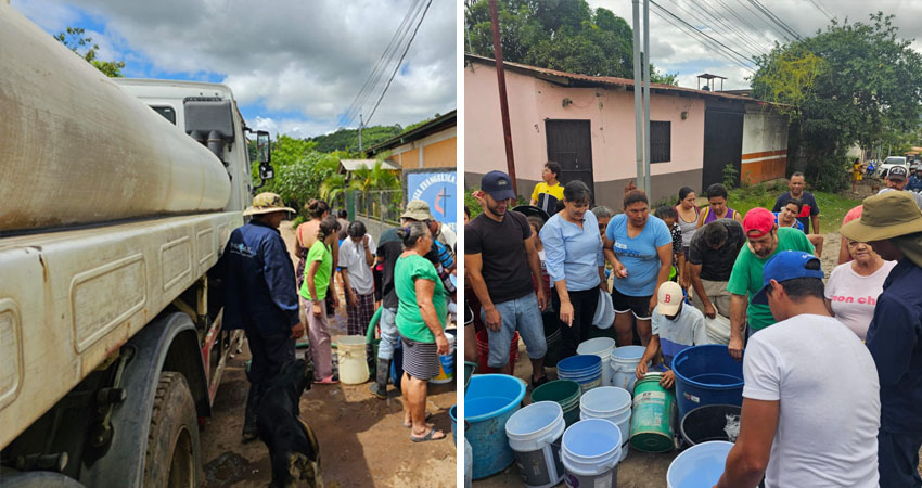 Cisternas abastecen con agua potable a barrios estelianos. Foto: Cortesía/Radio ABC Stereo