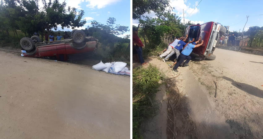 Santos Báez de 23 años iba al volante de la camioneta volcada. Foto: Cortesía/NoticiasABC