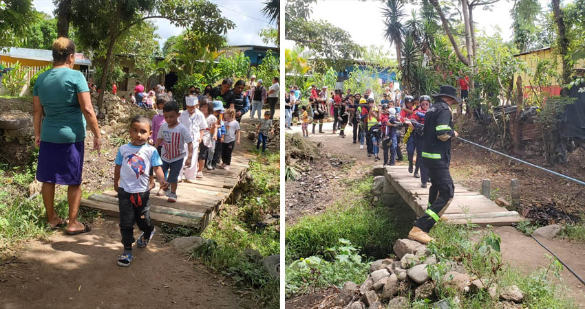 Pobladores, estudiantes e instituciones participaron en el simulacro. Foto: Cortesía/Radio ABC Stereo