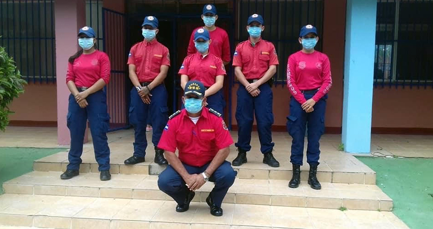 Miembros del Benemérito Cuerpo de Bomberos de Estelí. Foto: Cortesía