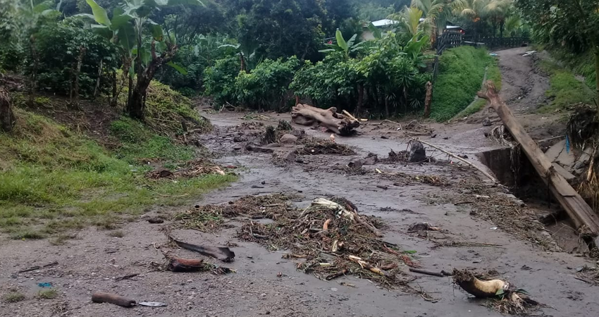 Afectaciones por lluvias en comunidad de El Jícaro. Foto: Cortesía/Radio ABC Stereo
