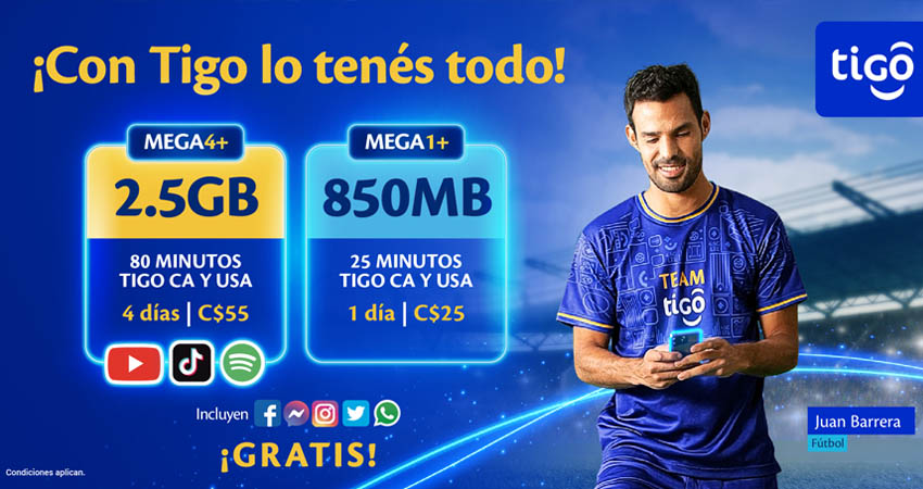 ¡Porque con Tigo lo tenés todo!, incluidos siempre más y mejores beneficios. Foto: Tigo Nicaragua