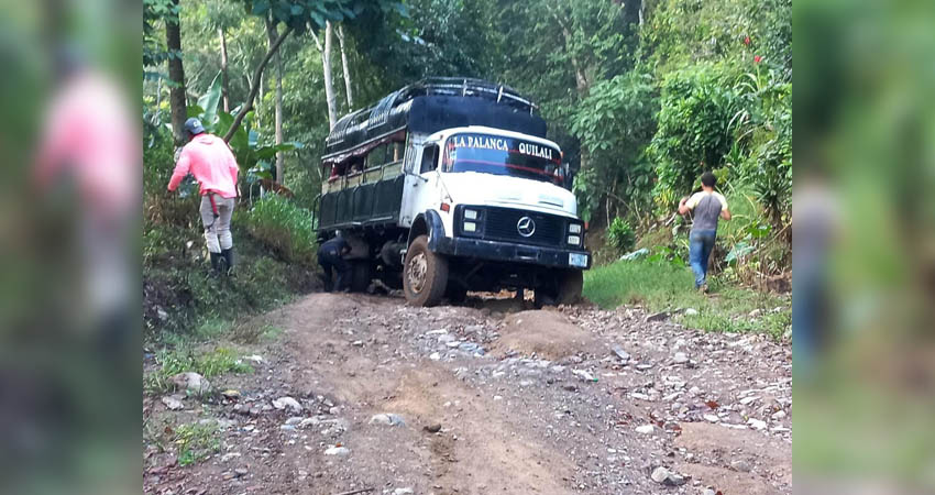 Caminos en mal estado en el municipio de Quilalí. Foto: Cortesía/Radio ABC Stereo